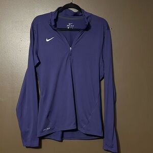 Nike Dri Fit 3/4 zip Performance Top Womens Size Small